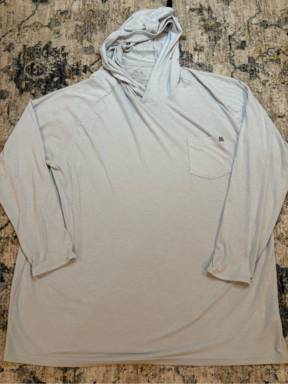 Huk Hoodie Men’s XXL Waypoint Performance Lightweight Pocket Fishing Pullover